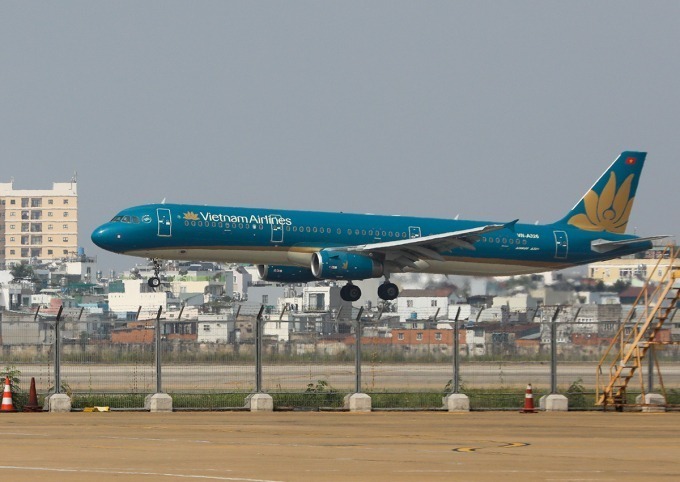 Máy bay tại sân bay Tân Sơn Nhất. Ảnh: Quỳnh Trần